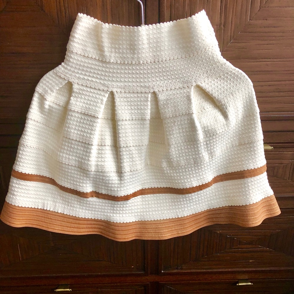 Mini Skirt with Firm flare material